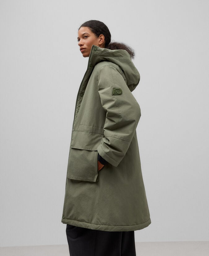 Adolfo Dominguez Parka Larga Con Capucha Mujer