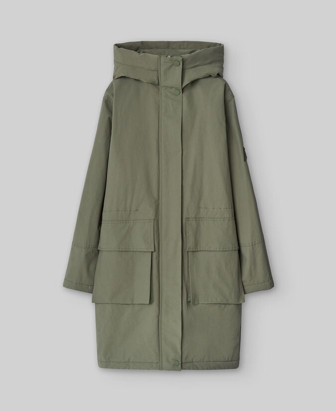 Adolfo Dominguez Parka Larga Con Capucha Mujer