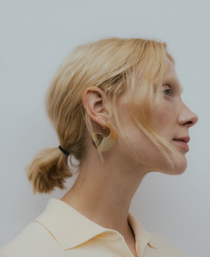 Adolfo Dominguez Pendientes Circulares Mujer