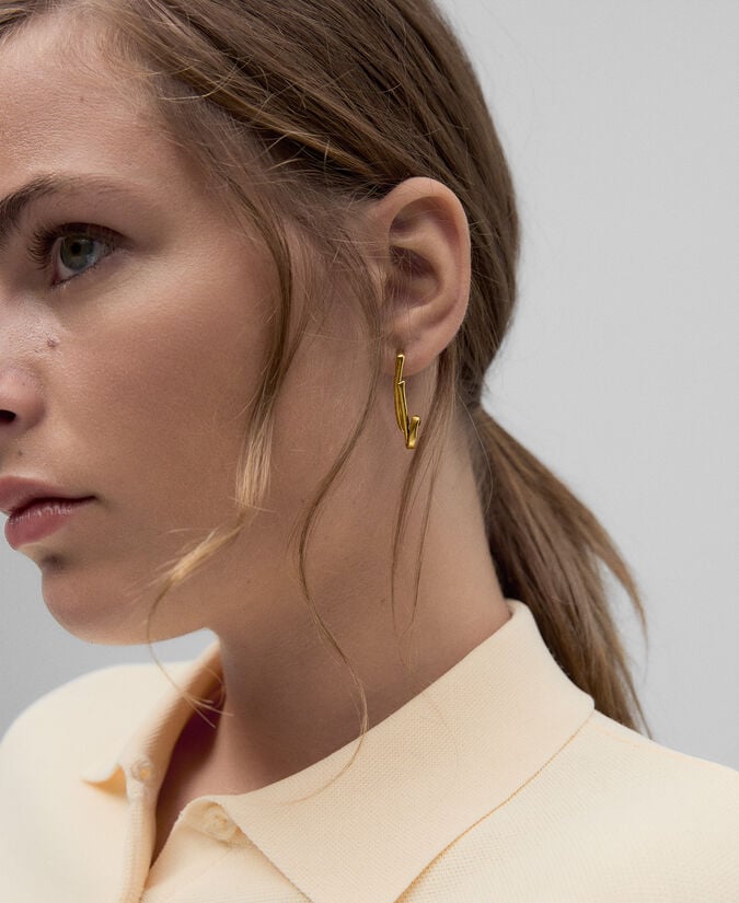 Adolfo Dominguez Pendientes Dorados Mujer