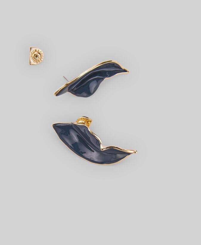 Adolfo Dominguez Pendientes Metálicos Hoja Mujer