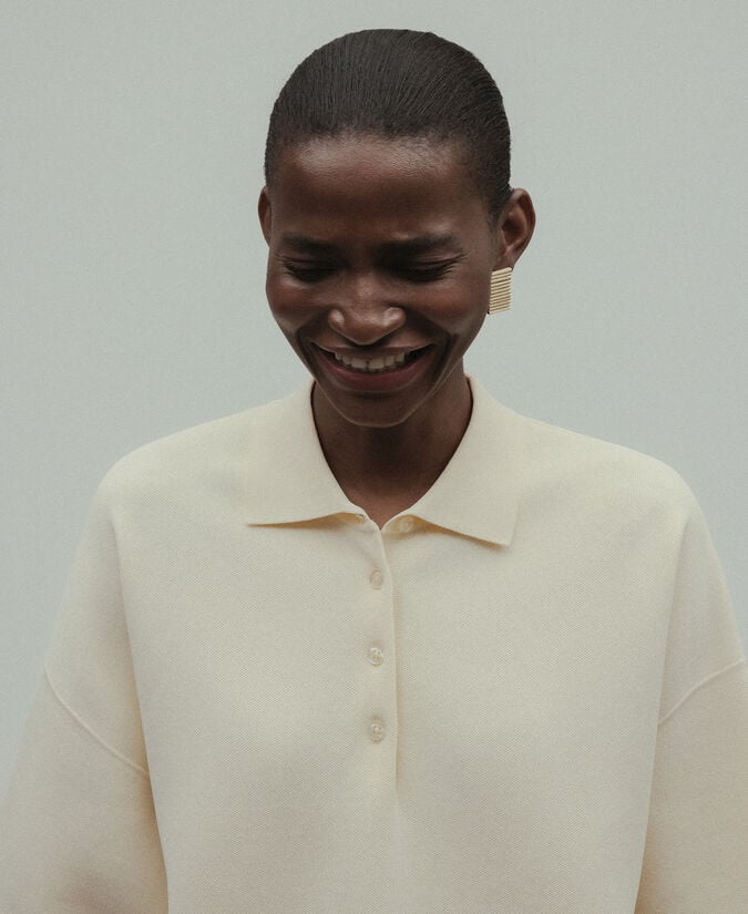 Adolfo Dominguez Pendientes Planos Surcos Mujer