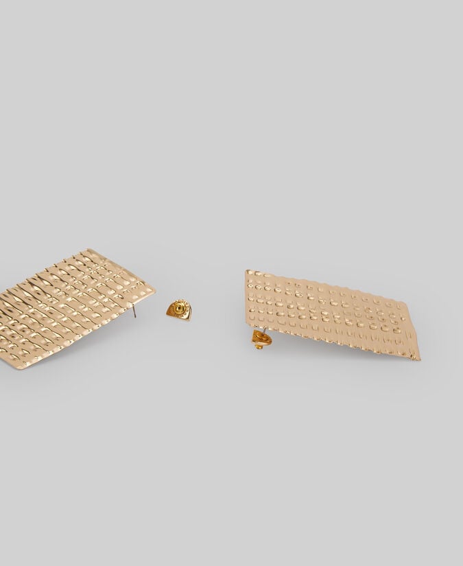 Adolfo Dominguez Pendientes Planos Textura Mujer