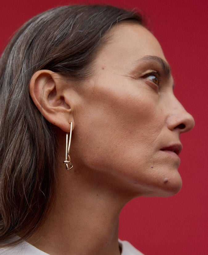 Adolfo Dominguez Pendientes Torsionados Mujer