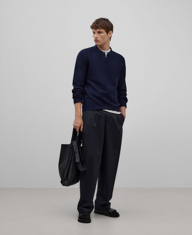 Adolfo dominguez Polo estructurado en punto hombre