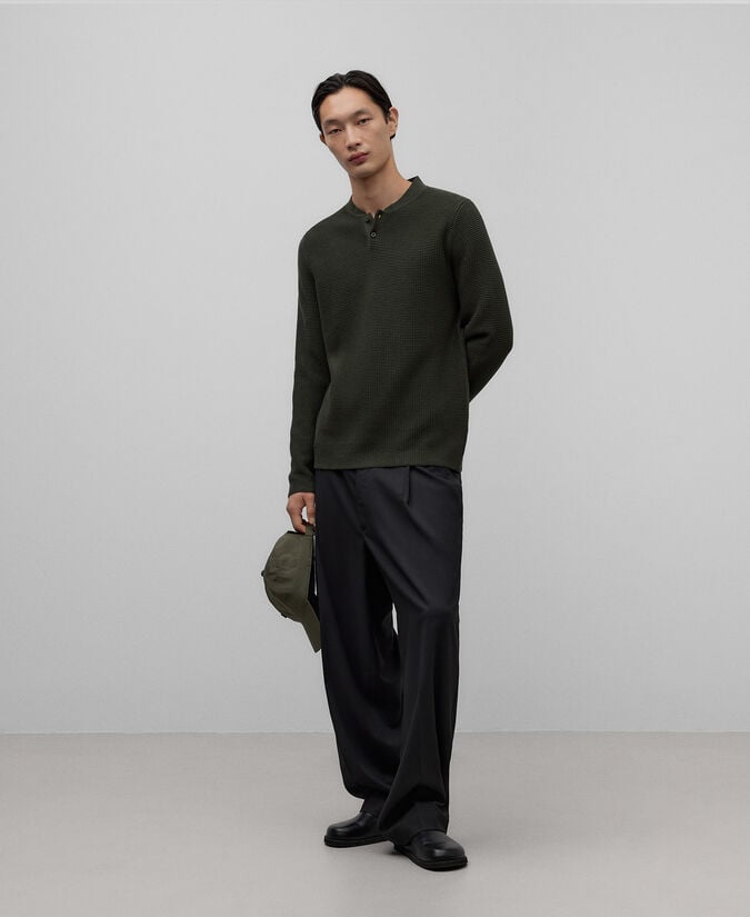 Adolfo dominguez Polo estructurado en punto hombre