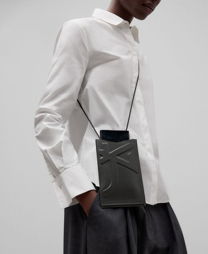 Adolfo Dominguez Portamóvil Piel Maxi Logo Mujer