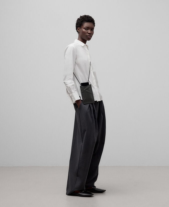 Adolfo Dominguez Portamóvil Piel Maxi Logo Mujer