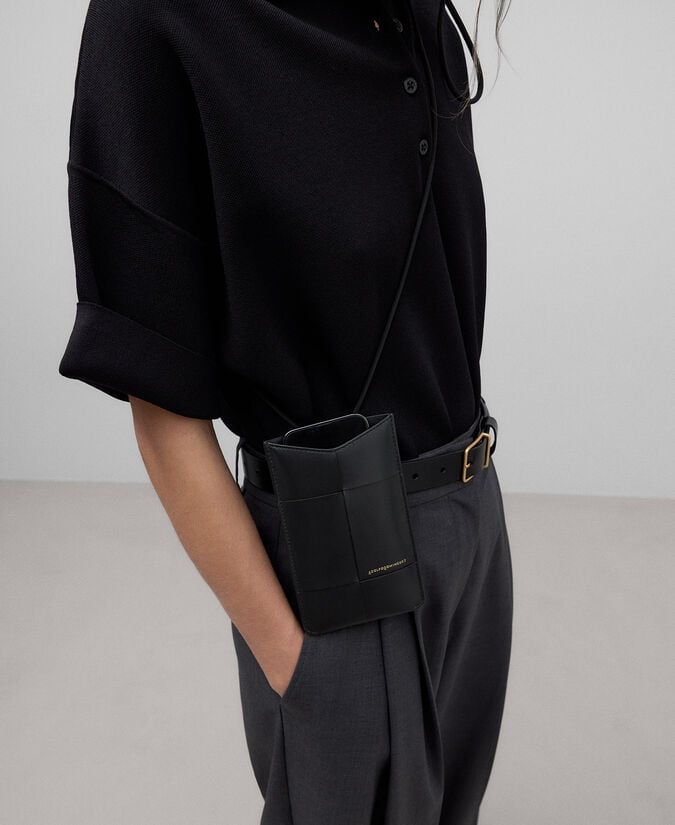 Adolfo Dominguez Portamóvil Trenzado Piel Mujer