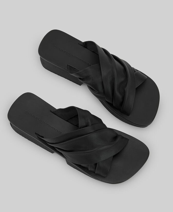 Adolfo dominguez Sandalia plataforma negra mujer