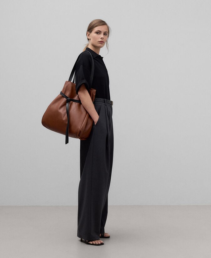 Adolfo Dominguez Shopper Grande Piel No Piel Mujer