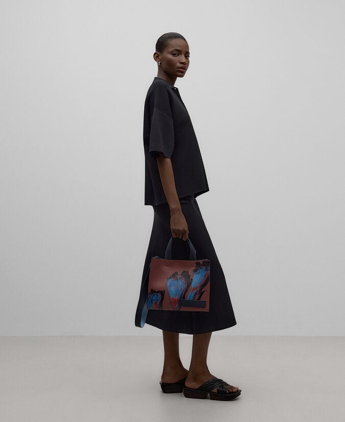 Adolfo Dominguez Shopper Mediano Cuadrado Mujer