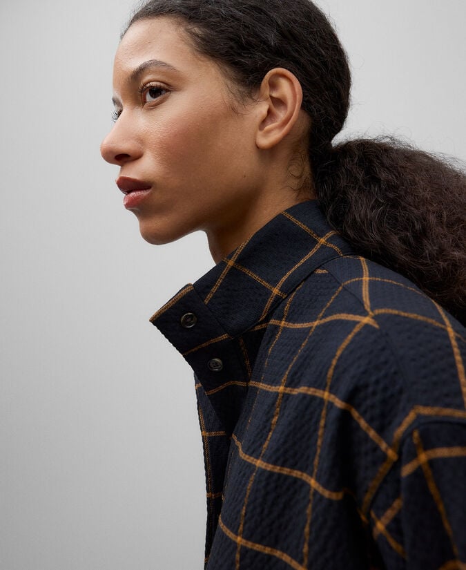 Adolfo Dominguez Sobrecamisa Cuadros Mujer