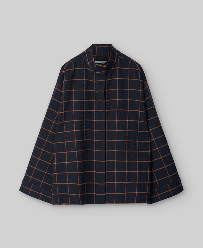 Adolfo Dominguez Sobrecamisa Cuadros Mujer