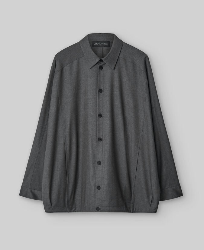 Adolfo Dominguez Sobrecamisa Gris Melange Hombre
