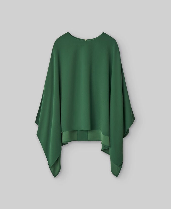 Adolfo Dominguez Top Amplio Verde Mujer