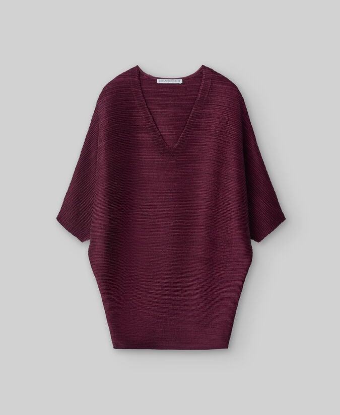 Adolfo Dominguez Top Crinkle Cuello Pico Mujer