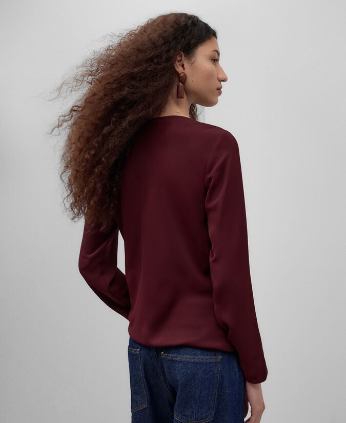 Adolfo Dominguez Top Cuello Drapeado Mujer