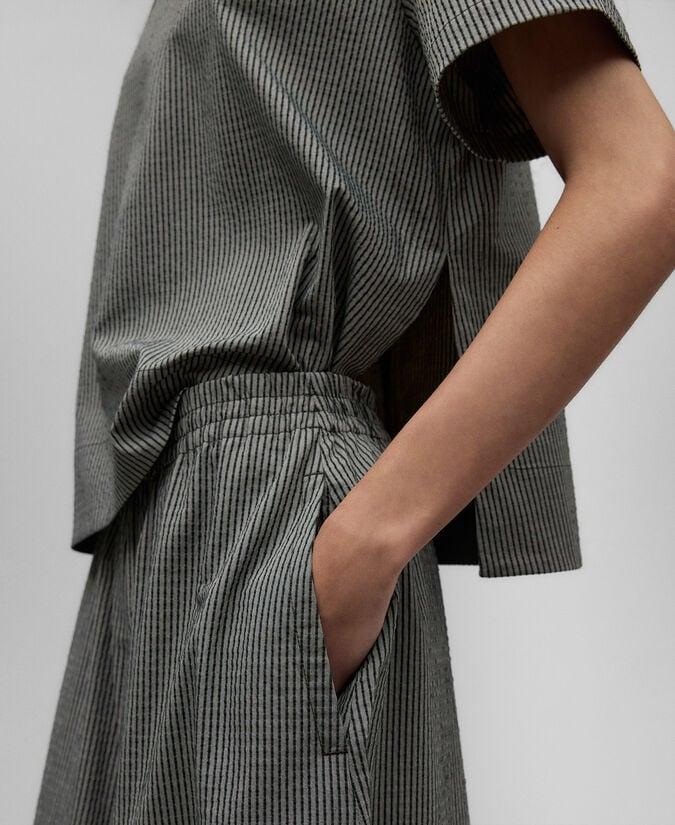 Adolfo Dominguez Top Manga Corta Rayas Mujer