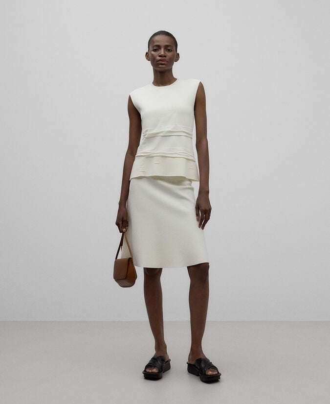 Adolfo dominguez Top punto crudo mujer