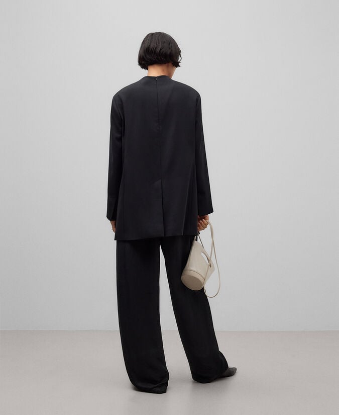 Adolfo Dominguez Top Sastre Negro Mujer