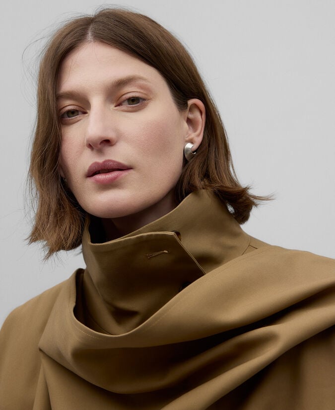 Adolfo Dominguez Trench Corto Algodón Mujer