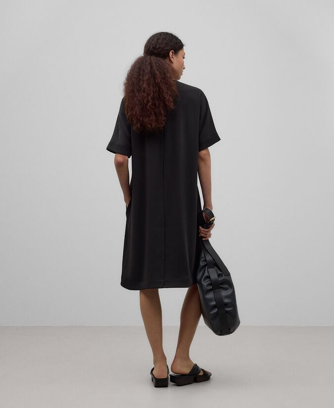 Adolfo Dominguez Vestido Amplio Negro Mujer