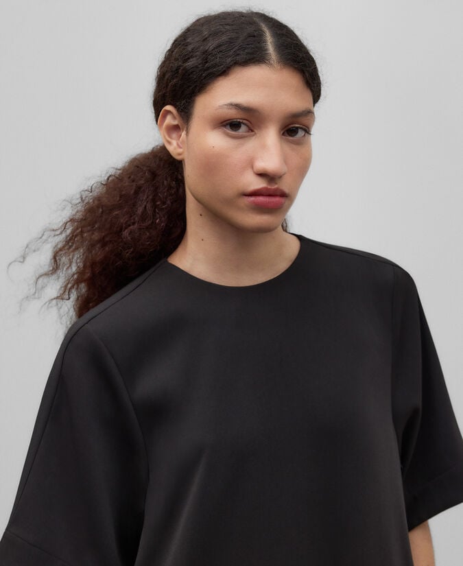 Adolfo Dominguez Vestido Amplio Negro Mujer