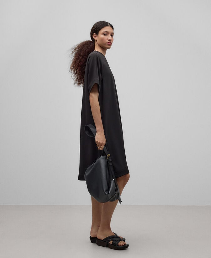 Adolfo dominguez Vestido amplio negro mujer