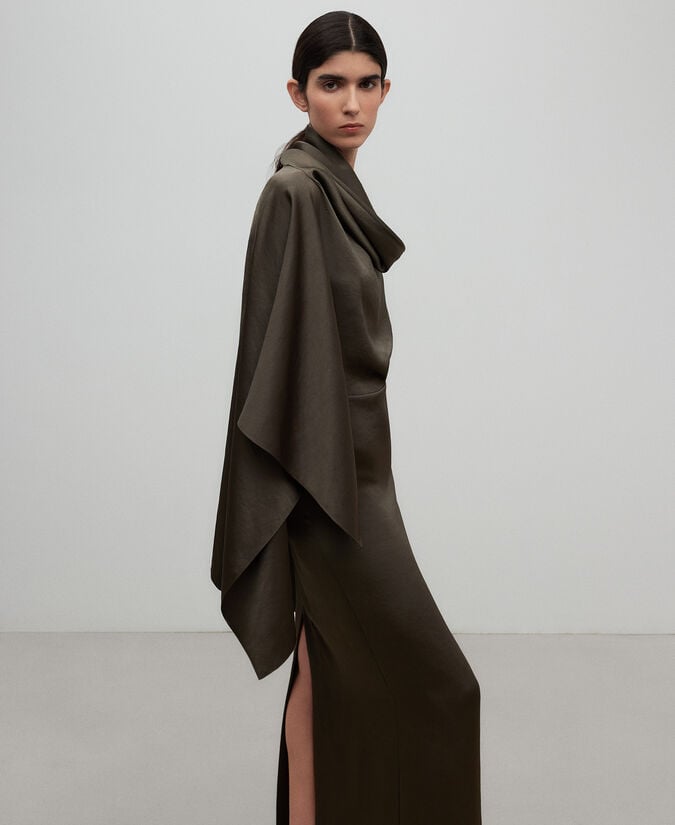 Adolfo Dominguez Vestido Caftán Bronce Mujer