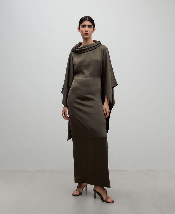 Adolfo dominguez Vestido caftán bronce mujer