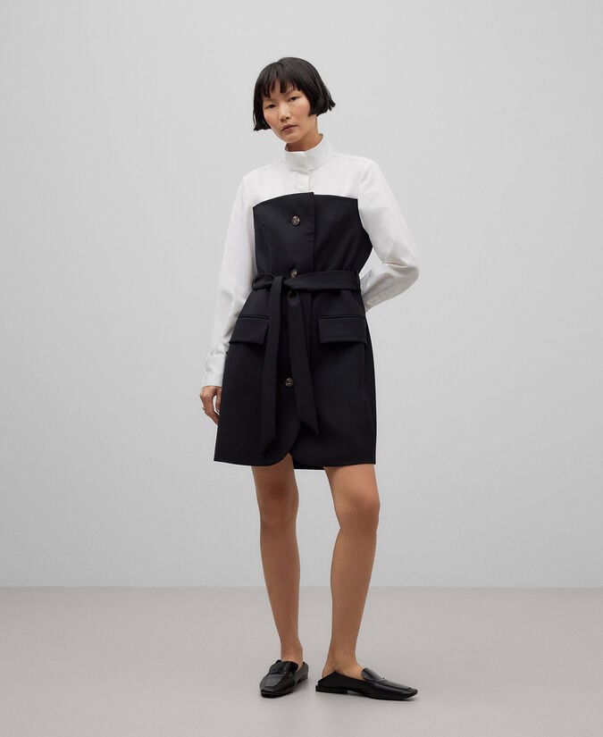 Adolfo dominguez Vestido camisero combinado mujer