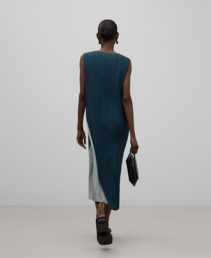 Adolfo Dominguez Vestido Crinkle Asimétrico Mujer