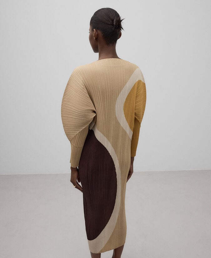 Adolfo Dominguez Vestido Crinkle Estampado Mujer