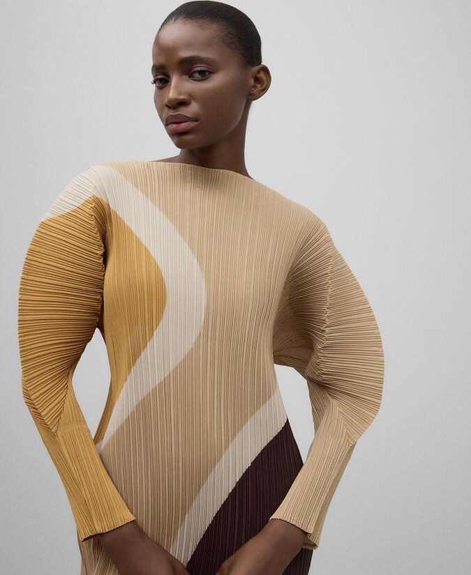 Adolfo Dominguez Vestido Crinkle Estampado Mujer