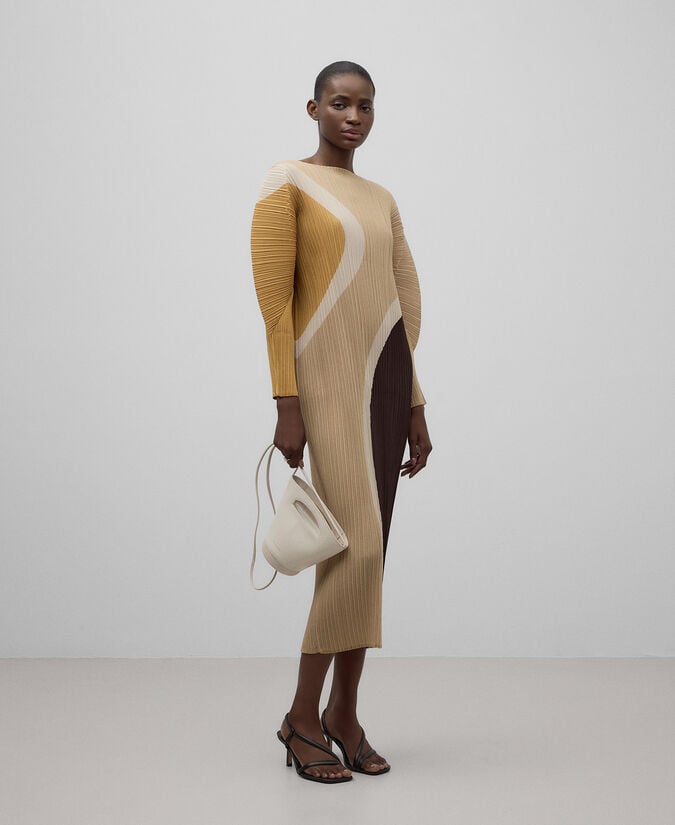 Adolfo dominguez Vestido crinkle estampado mujer