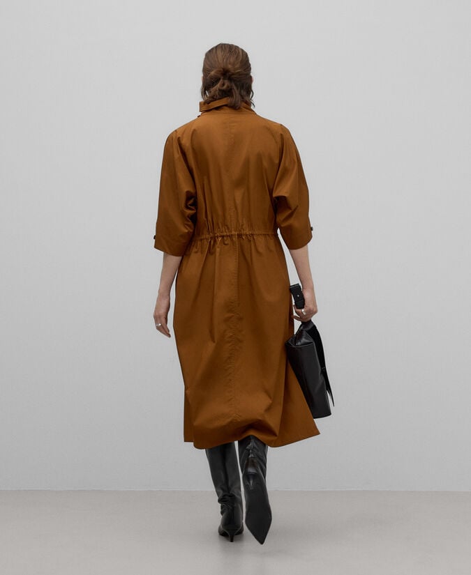 Adolfo Dominguez Vestido Cuello Alto Algodón Mujer