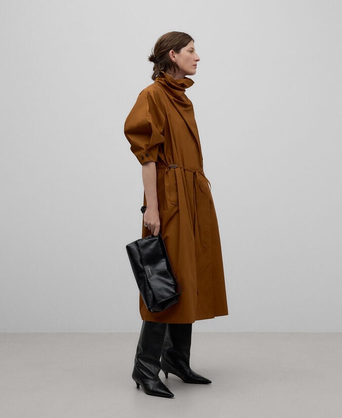 Adolfo dominguez Vestido cuello alto algodón mujer