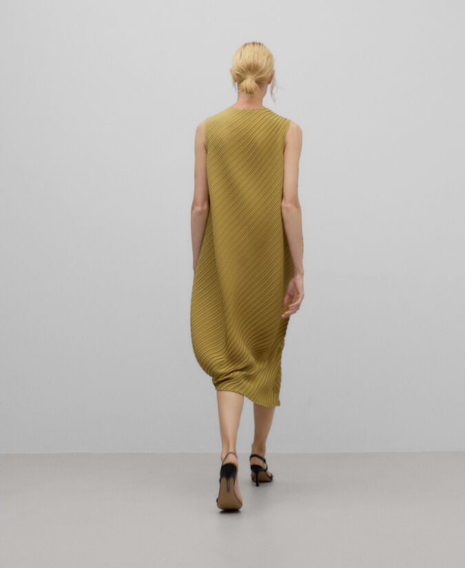 Adolfo Dominguez Vestido Midi Crinkle Mujer