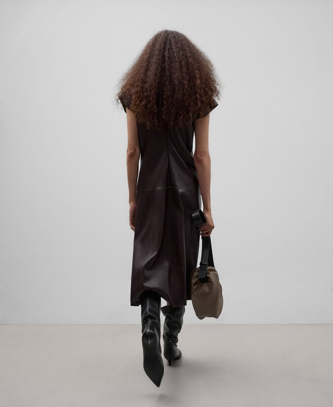 Adolfo Dominguez Vestido Midi Piel No Piel Mujer