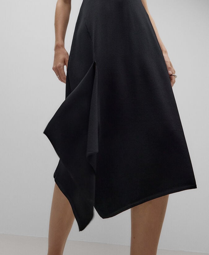 Adolfo Dominguez Vestido Punto Asimétrico Mujer