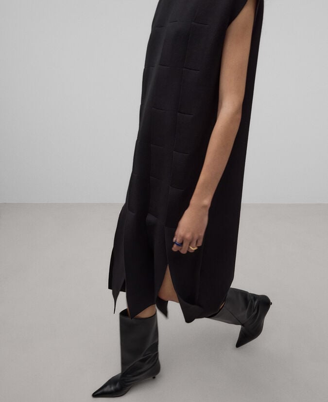 Adolfo Dominguez Vestido Punto Tiras Mujer