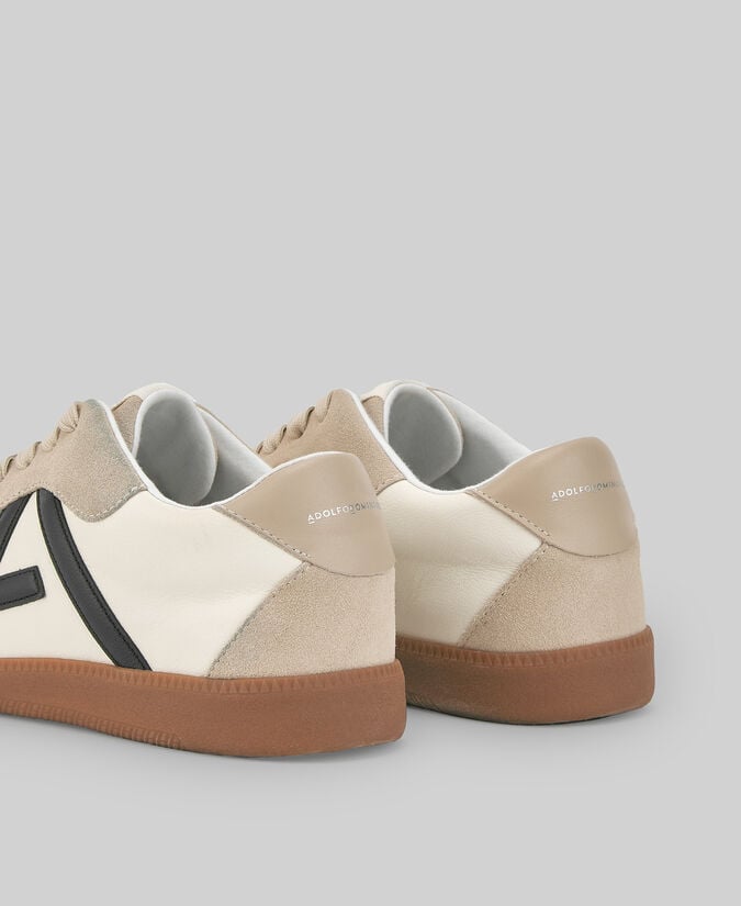 Adolfo Dominguez Zapatilla Piel Maxi Logo Mujer