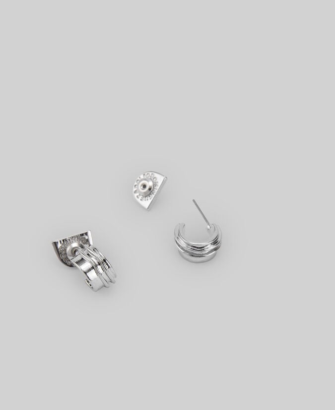 Adolfo Dominguez Aros Plateados Surcos Irregulares Mujer