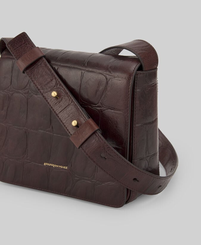 Adolfo Dominguez Bandolera Cuadrada Coco Piel Mujer