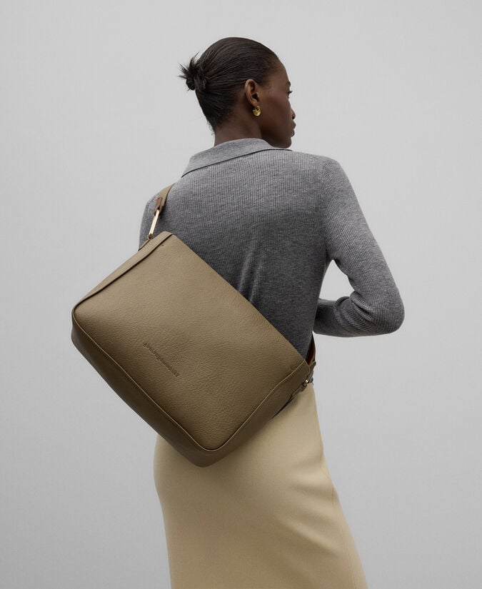 Adolfo Dominguez Bandolera Grande Piel No Piel Mujer