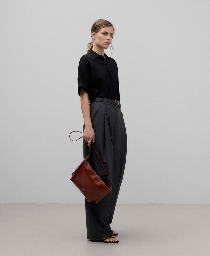 Adolfo Dominguez Bandolera Oceana Piel Responsable Mujer