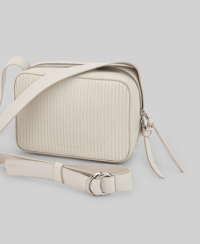 Adolfo Dominguez Bandolera Piel Responsable Plisada Mujer