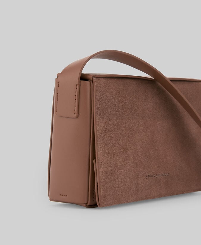 Adolfo Dominguez Bandolera Trenzado Ante Y Piel Mujer