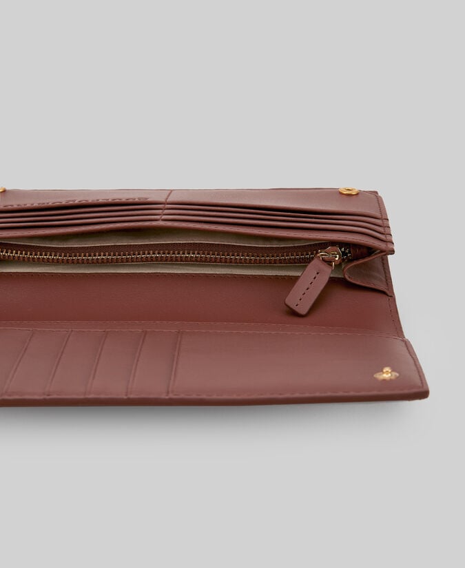 Adolfo Dominguez Billetera Grande Trenzada Piel Mujer